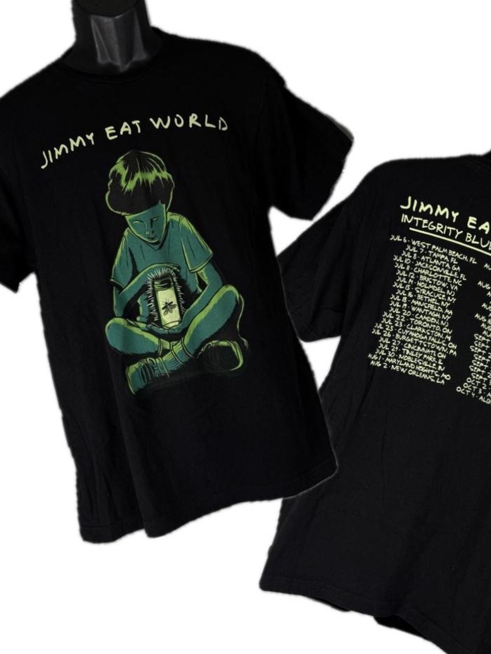 Jimmy Eat World Integrity Blues Tour 2017 Boy Firefly Jar Black T-Shirt Men’s L